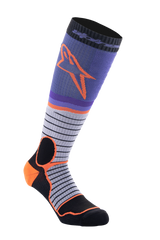 Alpinestars MX Pro Socks V2 - Motocross - Purple, orange and gray - Side view