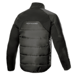 Alpinestars AMT Thermal Liner, Black Thermal Mid-layer Jacket, Rear view featuring quilted 3L Ripstop construction, PrimaLoft insulation, and Alpinestars branding on the upper back