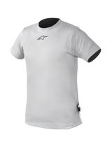 Alpinestars Short Sleeve Top, Auto Racing Underwear Base Layer, Gray and Black, Nomex flame-resistant construction with printed Astars chest logo.
