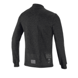 Alpinestars Race V3 Long Sleeve Top, Rear View, Black flame-resistant base layer, featuring a textured knit design, long sleeves with ribbed cuffs, and FIA homologation labels on the lower back.