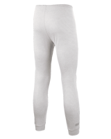 Alpinestars Race V3 Bottom, Auto Racing Base Layer Pants, White, back view featuring textured flame-resistant fabric, elastic waistband, and ribbed ankle cuffs, designed for professional motorsport use
