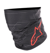 Alpinestars MM93 Neck Tube, black and red motorcycle neck gaiter with silky fabric and a red Astars logo.
