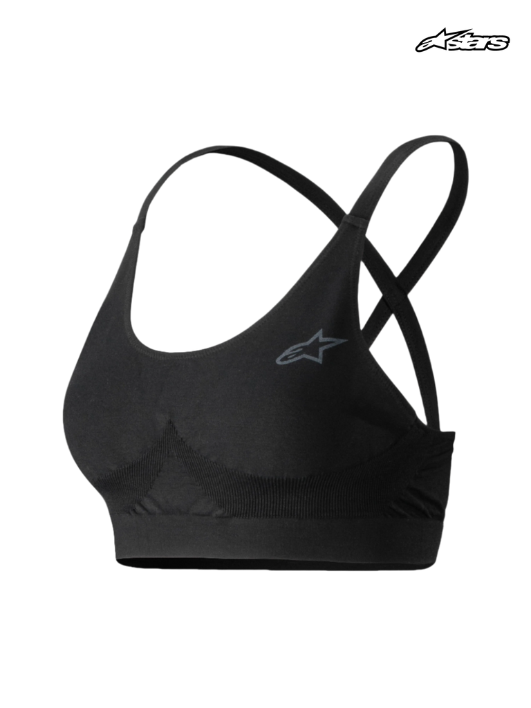 Alpinestars Stella TECH ZX Bra, women's auto racing base layer sports bra, black, FIA certified flame-resistant Lenzing FR construction