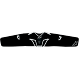 Alpinestars Saturn Kidney Belt, Motorcycle Kidney Belt, Black and White, ergonomic curved design with reinforced TPR panel, featuring ventilation indents and Alpinestars logo, lightweight off-road protection gear