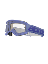 Alpinestars Vision 5 Wordmark Goggles, Motocross Goggles, Light Purple Frame with Clear Lens, Purple Strap with Dark Blue Wordmark, Ventilated A-FLEX Design, Multi-stage Face Foam, Off-road Eye Protection