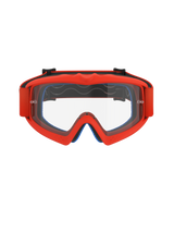 Alpinestars Vision Youth Corp Goggles, Motocross Goggles, Orange with Clear Lens, bright orange frame and matching strap, blue face foam visible inside, clear anti-fog lens with tear-off posts, designed for youth riders, high-performance off-road racing eyewear