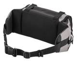 Alpinestars Tech Tool Pack, Gray Black, rear view featuring air mesh back pad for ventilation and comfort, adjustable waist strap with heavy-duty buckle, durable textile construction for off-road and Enduro riding