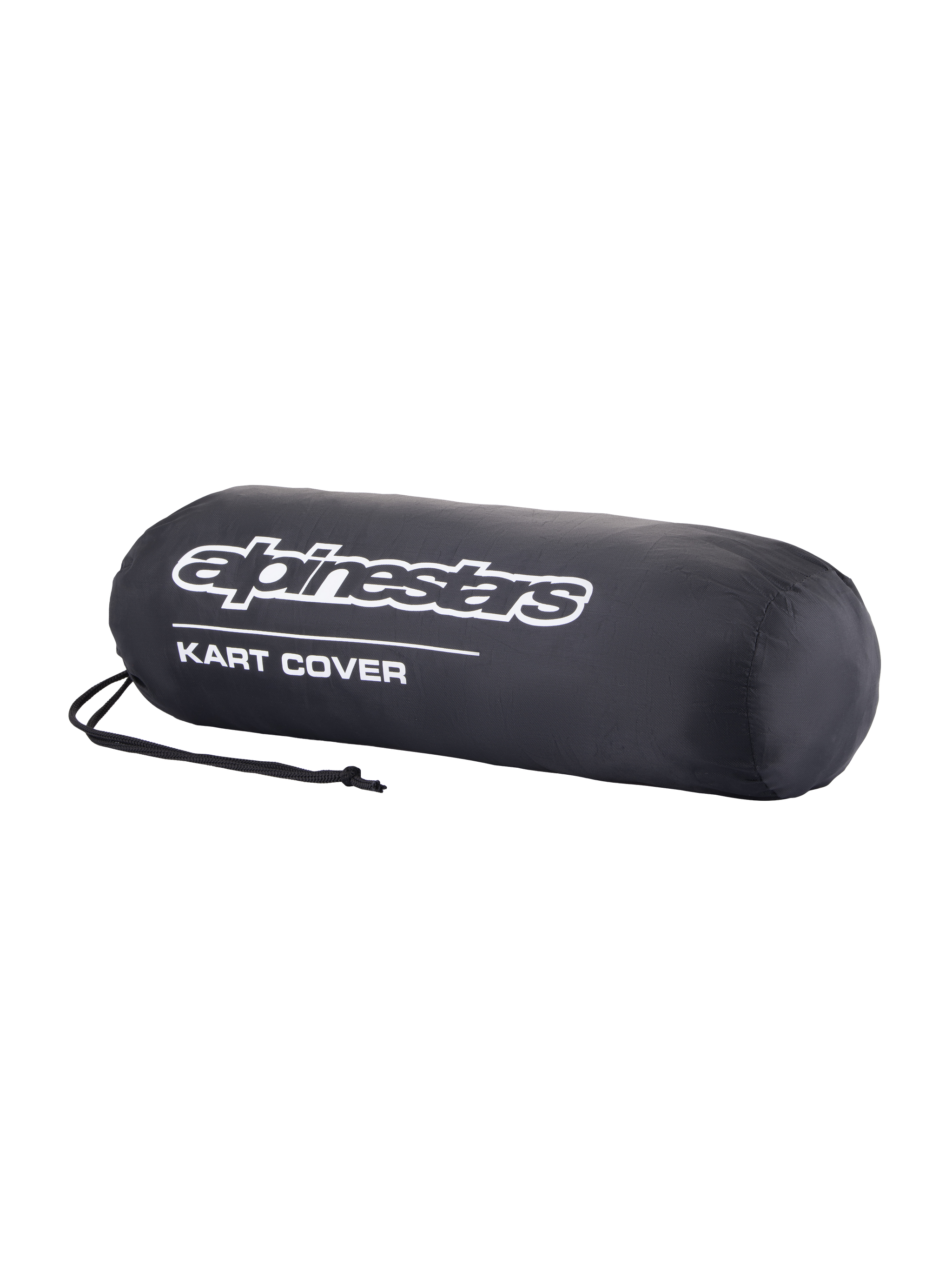 Alpinestars Kart Cover, black go-kart cover with structured fit, elasticated edge and drawstring closure for paddock protection from dust and rain