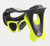 Alpinestars BNS Tech 2 Neck Support, Motocross Neck Protector, Black and Fluorescent Yellow, ergonomic carbon polymer frame with padded stabilizers, featuring Alpinestars logo, high-performance protection for off-road riding