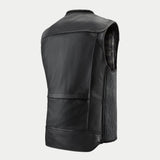 Alpinestars Tech-Air 3 Leather System, Black Motorcycle Airbag Vest, featuring premium leather and side stretch panels.