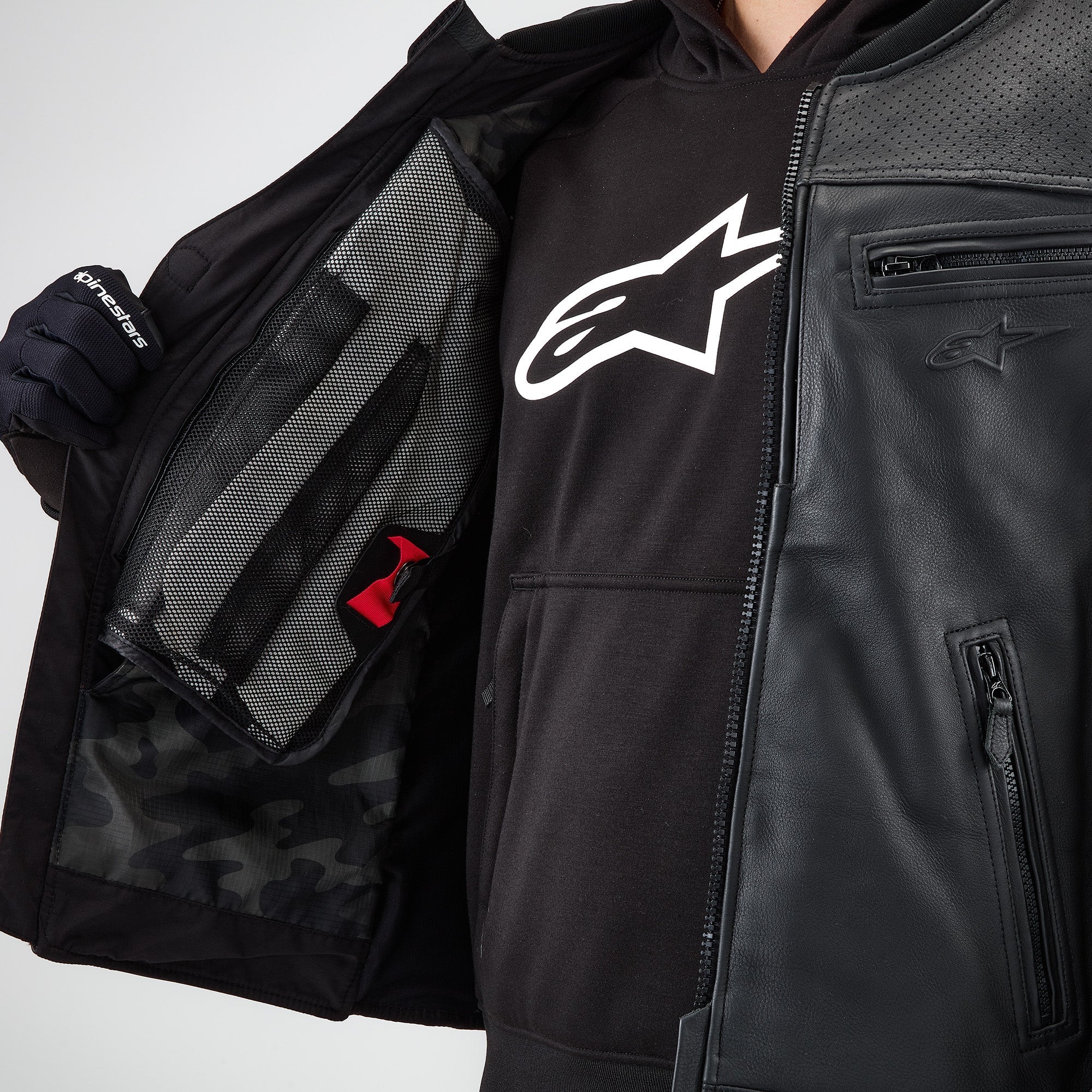 alpinestars TECH AIR ジャケット. Lサイズ Tech-Air® 3 Leather System - Black Motorcycle Protection