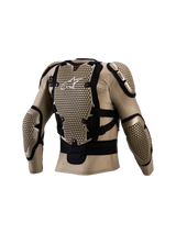Men's Alpinestars Bionic Action V3 Protection Jacket, Aluminum and Black Motocross Armor with CE Certified Back Protection.