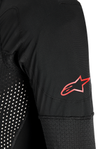 Tech-Air 10 V2 Race Airbag System sleeve in black, featuring a red Alpinestars logo and technical mesh panels.