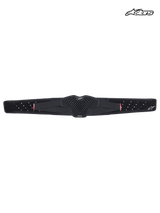 Alpinestars Sequence Kidney Belt, off-road and enduro motorcycle kidney belt, black, featuring a flexible TPR cell structure and perforated waist straps for enhanced ventilation