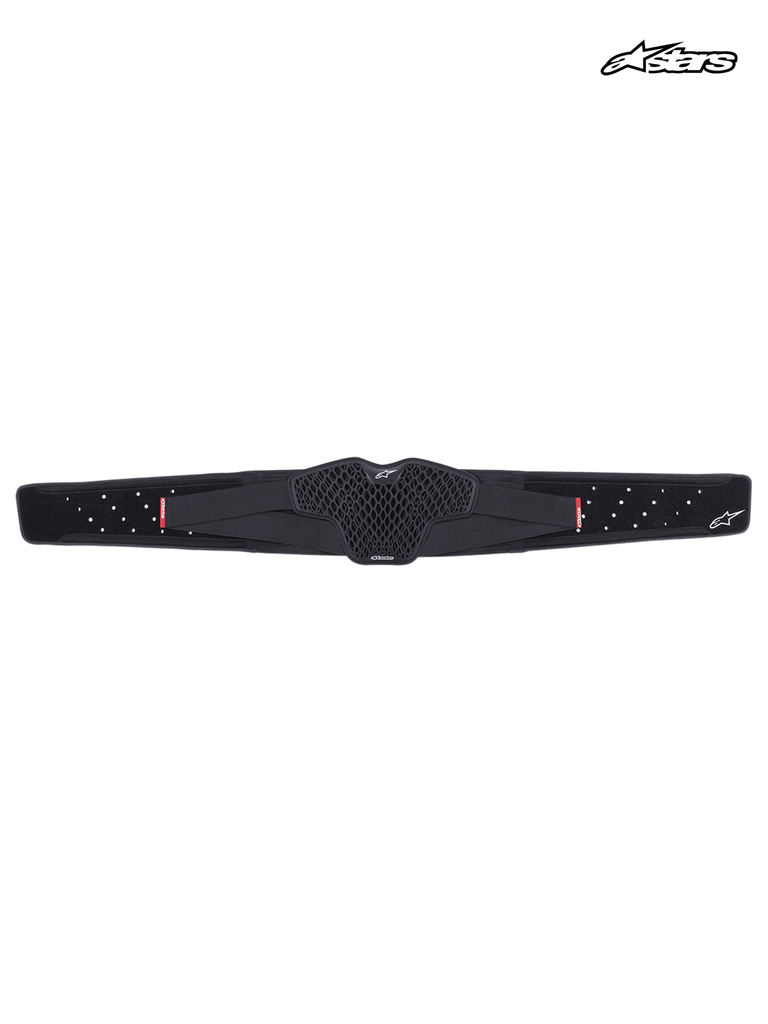 Alpinestars Sequence Kidney Belt, off-road and enduro motorcycle kidney belt, black, featuring a flexible TPR cell structure and perforated waist straps for enhanced ventilation