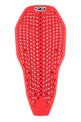 Alpinestars Nucleon Plasma Full Back Protector Insert, Red, motorcycle back protection featuring a zigzag perforated pattern, lightweight and flexible design for ventilation, impact-absorbing protective gear insert