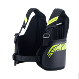 Alpinestars Youth Bionic Rib Support, Karting Rib Protector, Black and Yellow Fluo, adjustable shoulder straps and back panel, dual-density ergonomic guards with fiberglass core, breathable 3D mesh lining, youth kart racing safety gear
