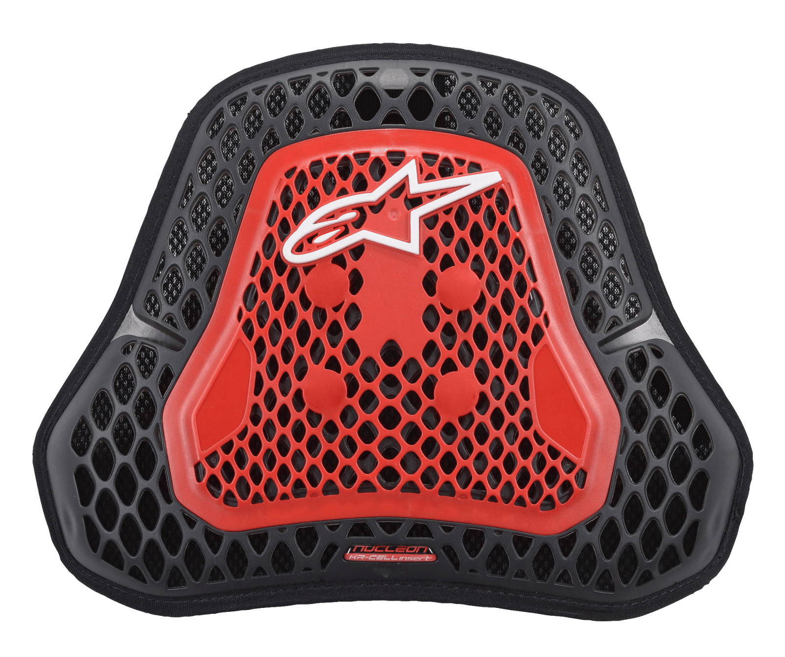 Alpinestars Nucleon KR Cell Cir Protector, Motorcycle Chest Protector, Transparent Smoke Red and Black, Honeycomb CELL structure, White Alpinestars Logo, Lightweight Ventilated Body Armor