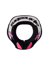 Alpinestars Youth Sequence Neck Roll, motocross neck protection in black, light gray, and purple for young riders.