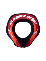 Alpinestars Youth Sequence Neck Roll, Motocross Neck Protection, Youth, Red and White, double-density core with ergonomic fit for junior riders.