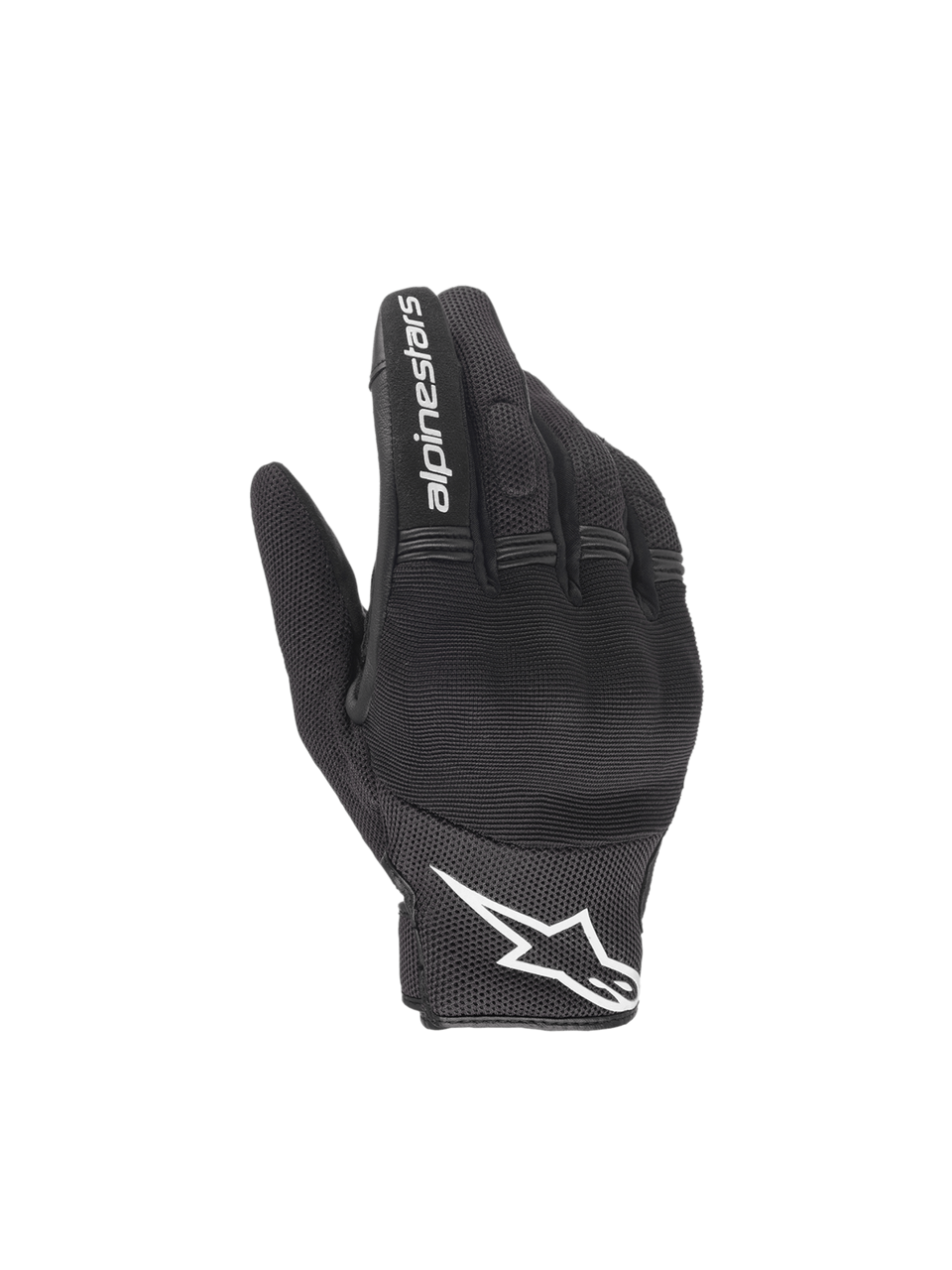 Alpinestars Copper Gloves, black and white urban motorcycle gloves featuring lightweight textile mesh.
