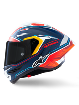 Alpinestars Supertech R10 Acosta Limited Edition Helmet, motorcycle racing helmet, Blue Red White Matt, carbon composite construction, ECE 22.06 and FIM certified