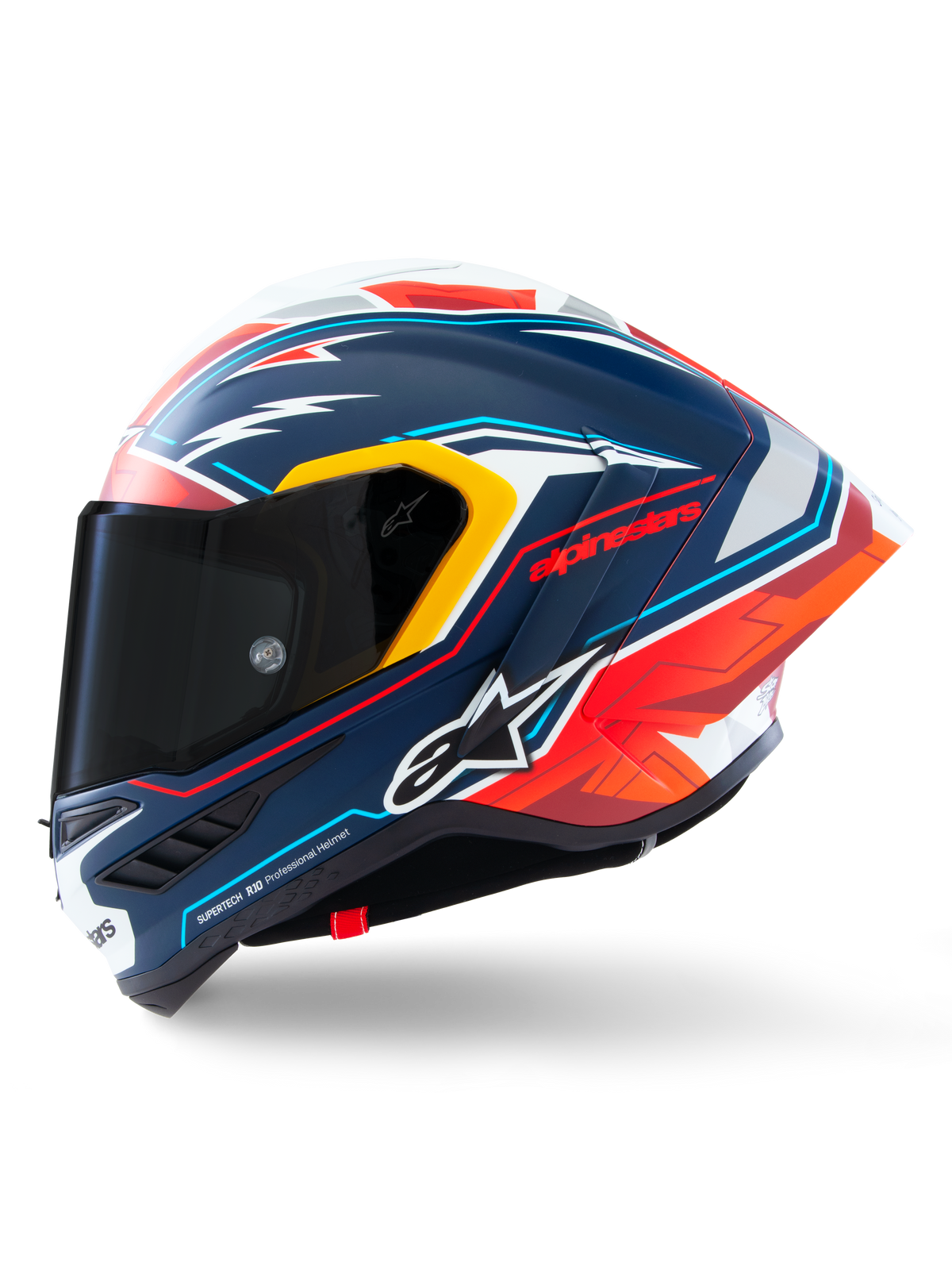 Alpinestars Supertech R10 Acosta Limited Edition Helmet, motorcycle racing helmet, Blue Red White Matt, carbon composite construction, ECE 22.06 and FIM certified
