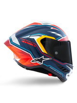 Alpinestars Supertech R10 Acosta Limited Edition Helmet, full-face motorcycle racing helmet, Blue, Red, and White, ECE 22.06 and FIM certified, carbon composite construction