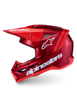 Alpinestars SM3 Radium Helmet ECE06, Red and White unisex motocross helmet for off-road racing, ECE 22.06 certified.