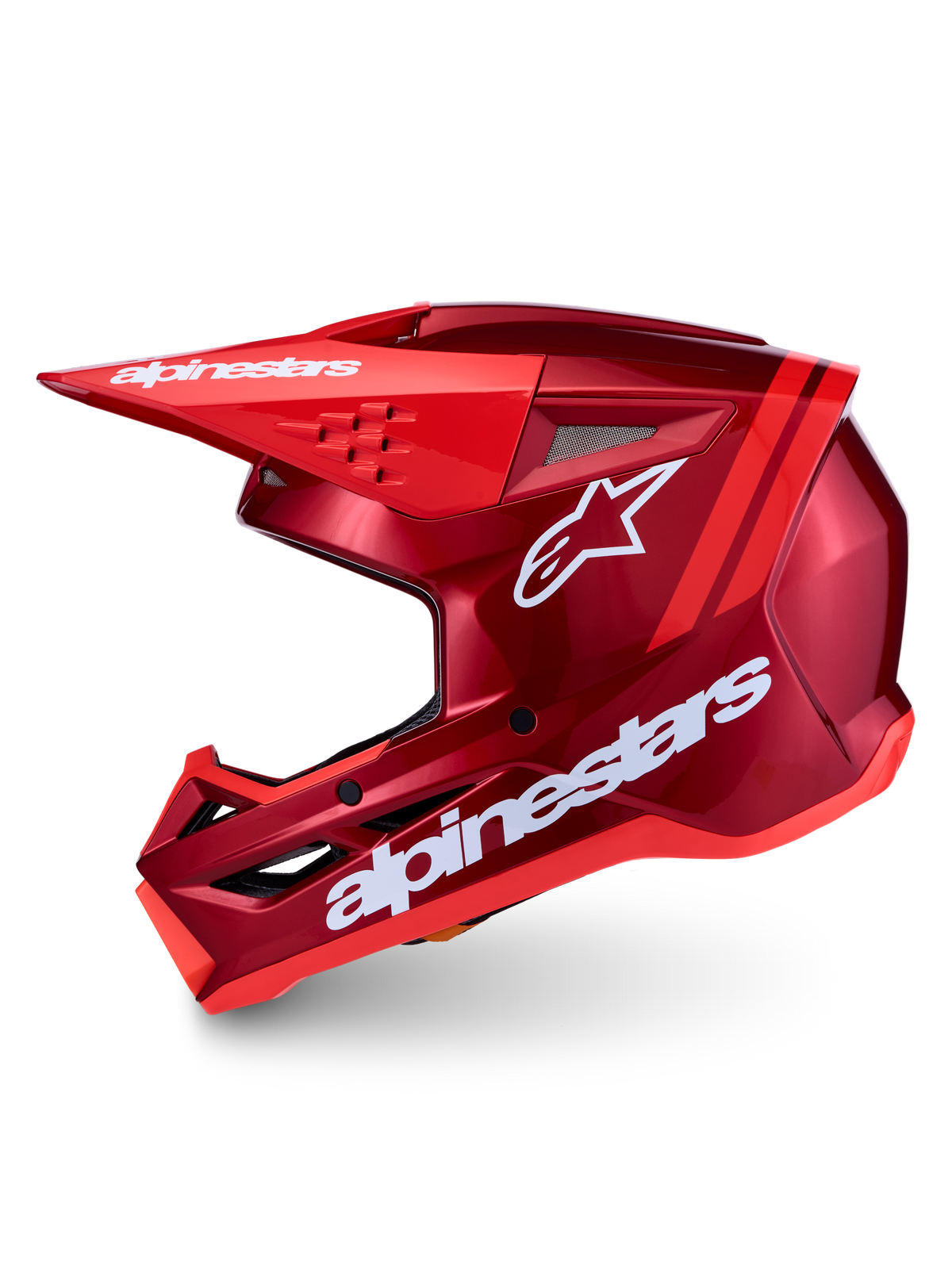Alpinestars SM3 Radium Helmet ECE06, Red and White unisex motocross helmet for off-road racing, ECE 22.06 certified.