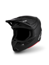 Alpinestars S-M7 Solid Helmet ECE06, Matte Black motocross helmet with an aerodynamic shell, ECE 22.06 certified.