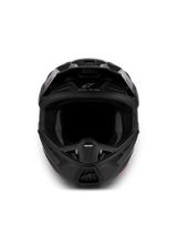 Alpinestars S-M7 Solid Helmet ECE06, Matte Black motocross helmet with aerodynamic shell and ventilation.