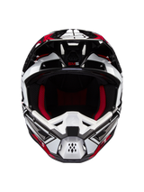 Alpinestars S-M5 Action 2 Helmet, Motocross Racing, Black, White, and Bright Red, featuring advanced ventilation.