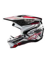 Alpinestars S-M5 Action 2 Helmet, Motocross Helmet, Black and Bright Red Glossy, lightweight off-road protection.