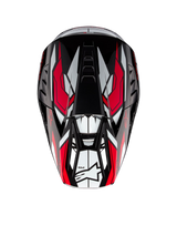 Alpinestars S-M5 Action 2 Helmet, motocross helmet shown from above, glossy Black, White and Bright Red