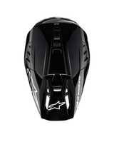 Alpinestars S-M5 Corp Motocross Helmet, Dark Gray Glossy, ECE 22.06 certified, top view showing ventilation.