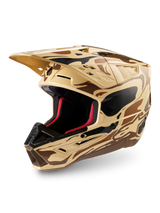 Alpinestars S-M5 Mineral Motocross Helmet, Dark Brown Kangaroo Matt camo, ECE 22.06 certified, advanced off-road protection.