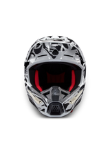 Alpinestars S-M5 Mineral Helmet, Cool Gray and Black Motocross Helmet, ECE 22.06 certified with red interior lining.