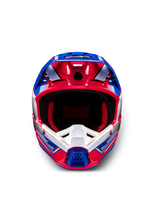 Alpinestars S-M5 Sail Helmet, Motocross Off-Road Helmet, White, Diva Pink, and Enamel Blue, ECE 22.06 Certified.