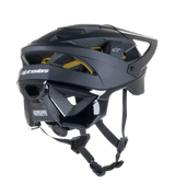 Alpinestars Vector Tech Solid Helmet, MTB cycling helmet, Black Matte and Glossy finish, featuring Mips protection, 19 air vents, and extended nape coverage for off-road trail protection.