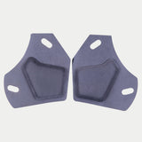 Alpinestars Supertech R10 Ear Pads Set, Motorcycle Helmet Accessory, Gray, pair of replacement interior ear pads featuring flat gray fabric backing with oval cutouts and raised central padding, official service part for S-R10 helmets