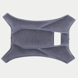 Alpinestars Supertech R10 Top Pad, Gray, official replacement crown pad for S-R10 helmets, featuring soft fabric with geometric padded sections and ventilation cutouts for interior comfort