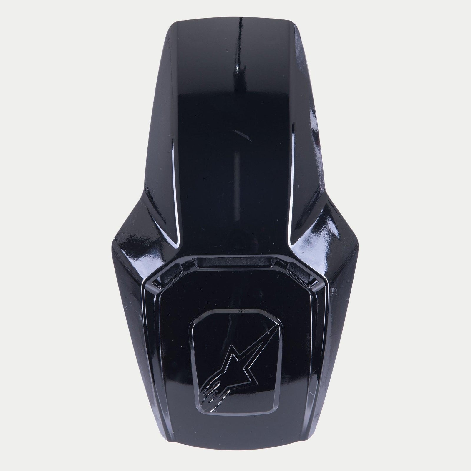 Alpinestars Supertech R10 Top Vent, Helmet Accessory, Black Glossy, replacement part for S-R10 helmets with high-gloss finish and embossed logo