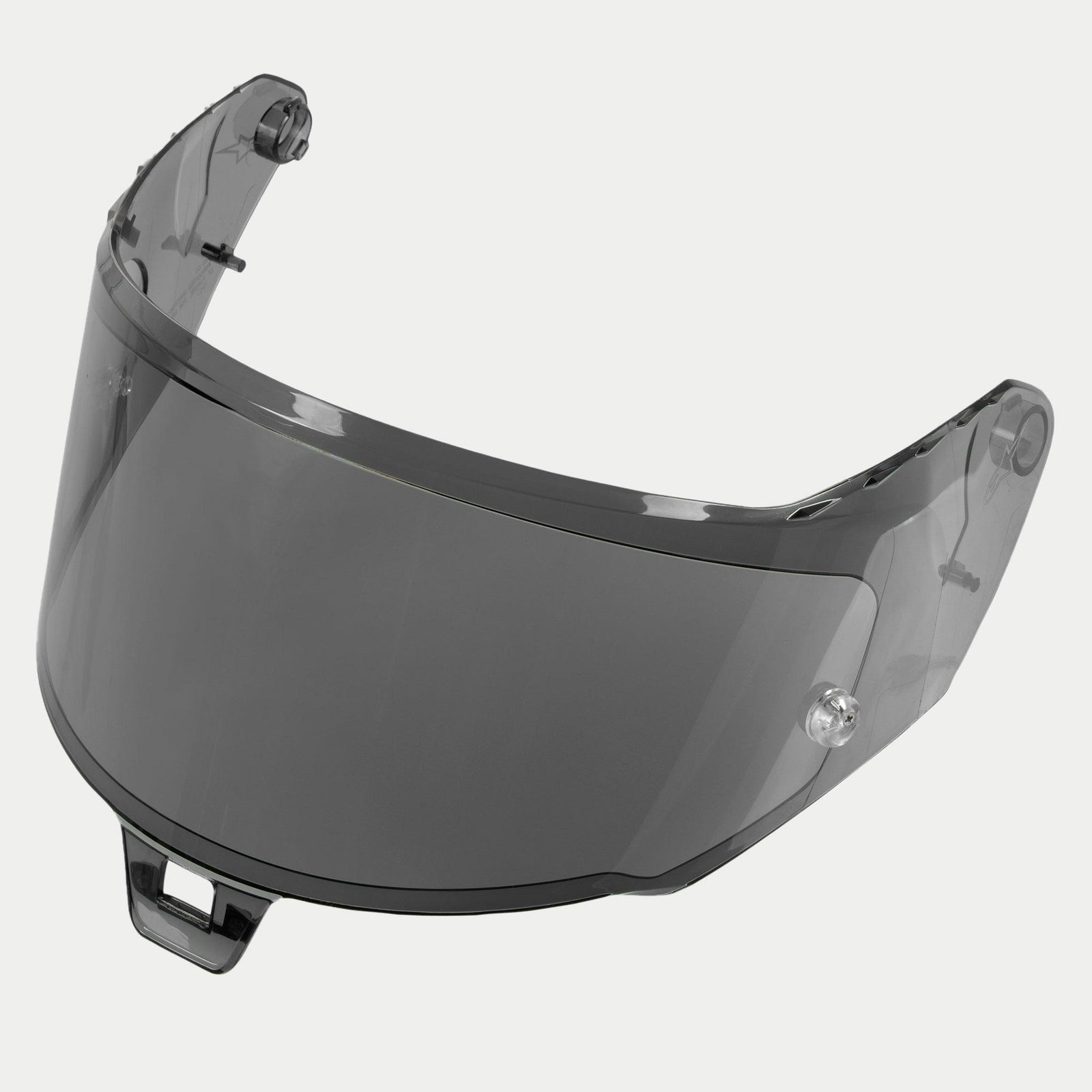 Alpinestars Supertech R10 AFHS-01 Dark Smoke Shield, replacement motorcycle racing visor with anti-scratch coating.