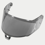 Alpinestars Supertech R10 AFHS-01 Light Smoke Shield, gray motorcycle racing visor with UV and anti-scratch protection.