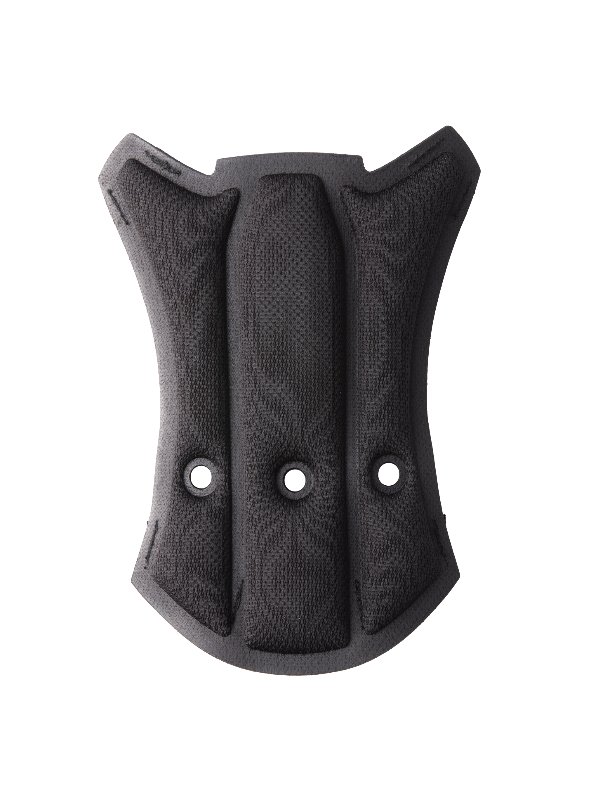 Alpinestars S-M7 Ear Pads Set, Black replacement helmet padding, featuring three ventilation holes and a textured mesh surface, curved ergonomic shape for motocross and off-road helmets