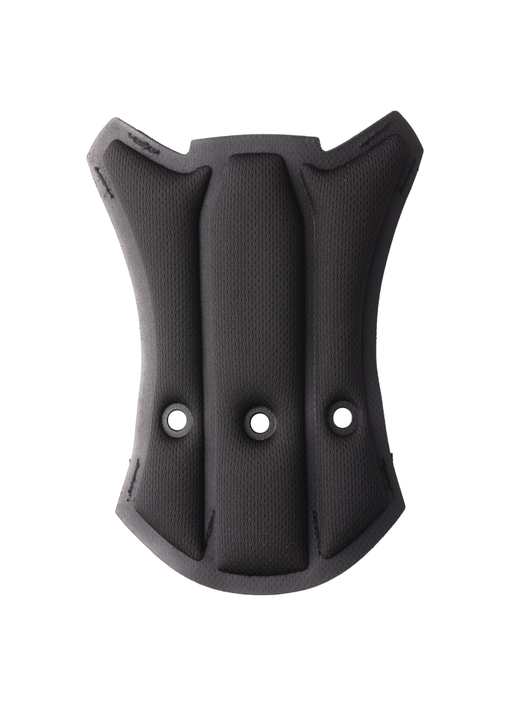 Alpinestars S-M7 Ear Pads Set, Black replacement helmet padding, featuring three ventilation holes and a textured mesh surface, curved ergonomic shape for motocross and off-road helmets