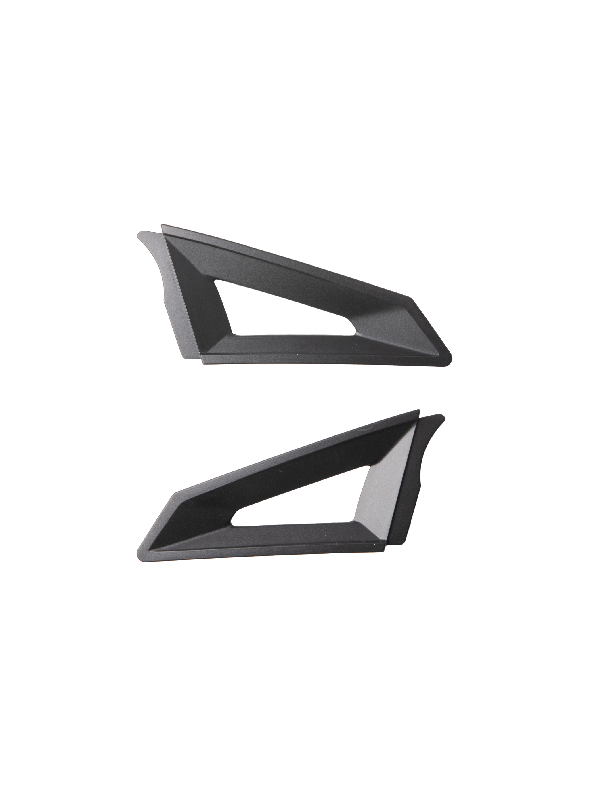Alpinestars S-M3 Top Vent Sides, Black, pair of replacement helmet ventilation components, geometric design with triangular cutouts, matte finish, plastic construction for motocross helmets