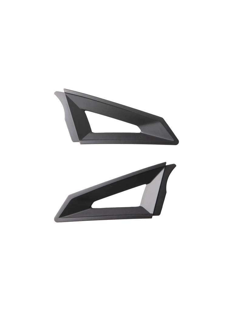 Alpinestars S-M3 Top Vent Sides, Black, pair of replacement helmet ventilation components, geometric design with triangular cutouts, matte finish, plastic construction for motocross helmets