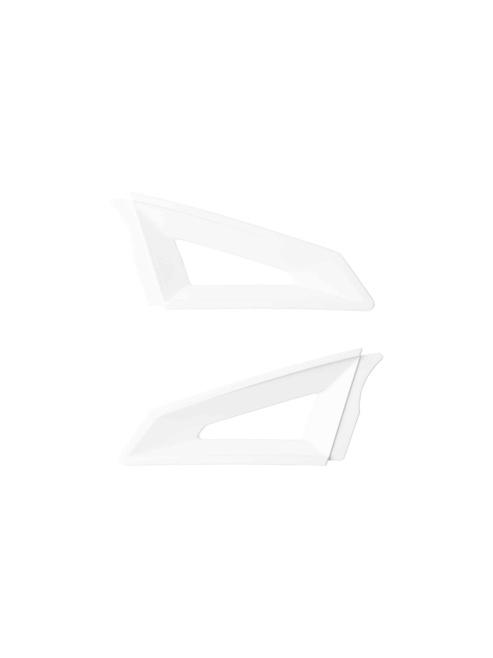 Alpinestars S-M3 Top Vent Sides, Helmet Ventilation Accessories, White, pair of aerodynamic replacement parts with triangular cutouts, high-impact plastic construction